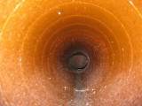 rusty air duct before cleaning marine vessel